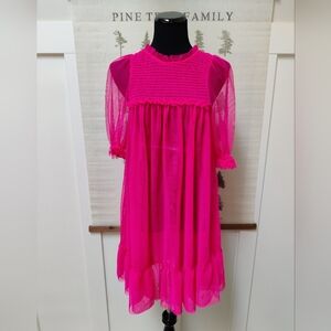 Robe Rose H&M x To All the Boys I've Loved Before Sheer Dress - Small